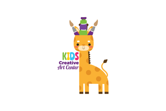 Exploring School Giraffe Kids Creative Center Svg