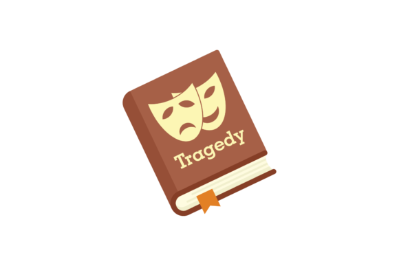 Reviewing School Icon Book Tragedy Svg for Embroidery