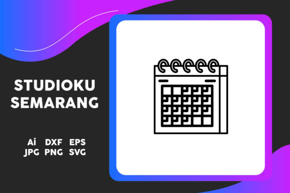 School Icon Calendar Date Line Black: A Versatile Design