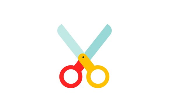 Scissors School Icon Flat Design Review