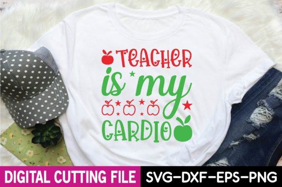 Teacher is My Cardio Svg: A Heartfelt Embroidery Design