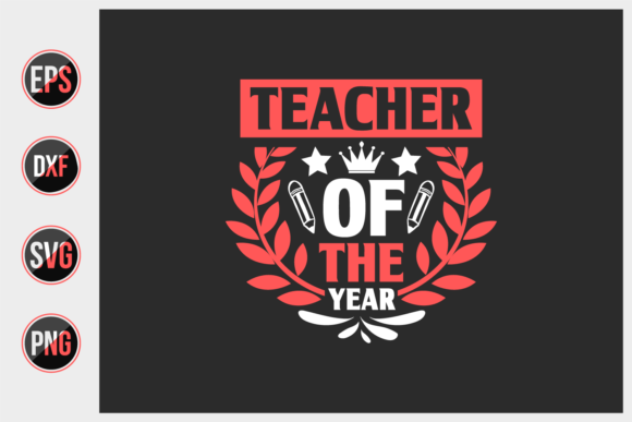 Teacher of the Year Svg. for Embroidery Projects